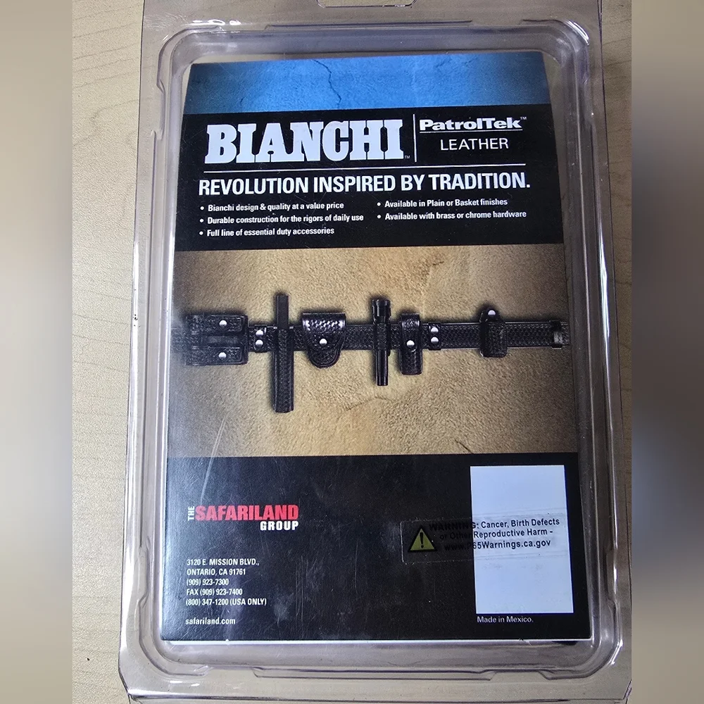 Bianchi PatrolTek Leather Black‎ Compact Light Holder